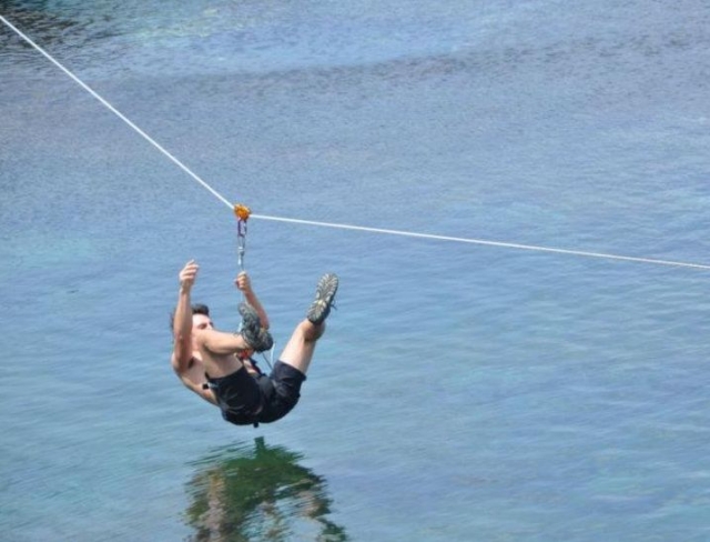  zip line over the sea 
